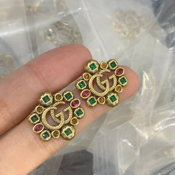 Elegant GG Letter Stud Earrings – Gold-Plated Minimal Luxe Code 1328