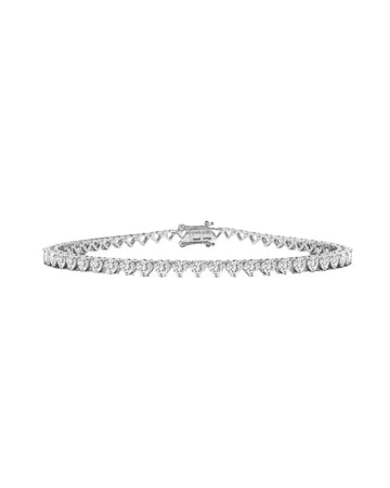 Tyla Bracelet Silver with Rhodium Plating and Zirconia Crystals
