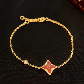 CARNELIAN PINK GOLD DIAMOND BRACELET