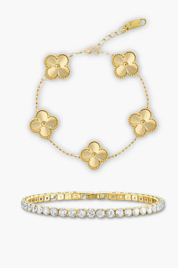 New - Upabov Violetta Bracelet Stack | Gold Combo