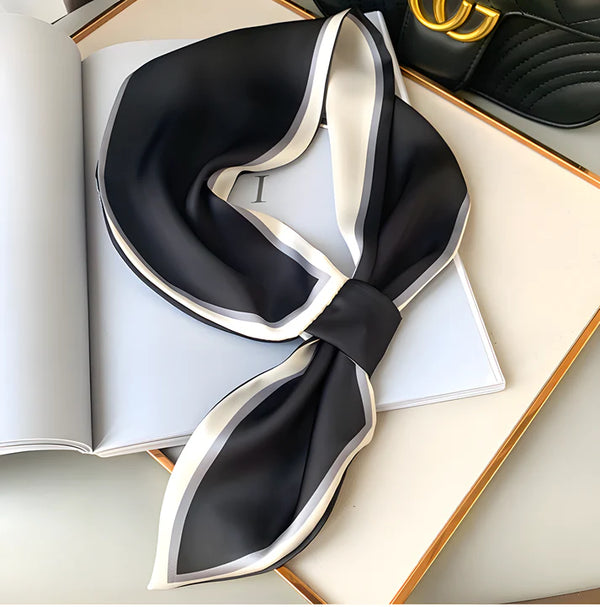 Luxury Printed Loop Scarf - LOOP SCARF 15 * 70 CMS - XED-5_BLA