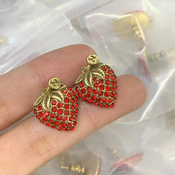 Elegant GG Letter Stud Earrings – Gold-Plated Minimal Luxe Code 1325