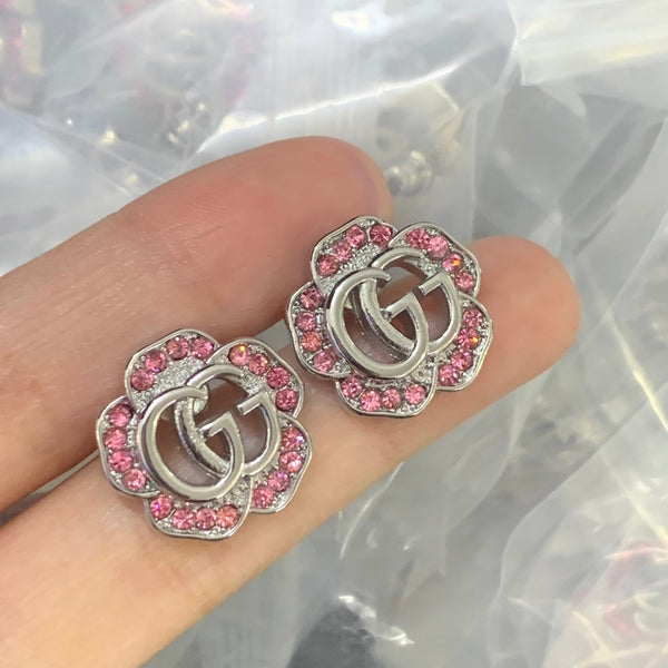 Elegant GG Letter Stud Earrings – Gold-Plated Minimal Luxe Code 1324
