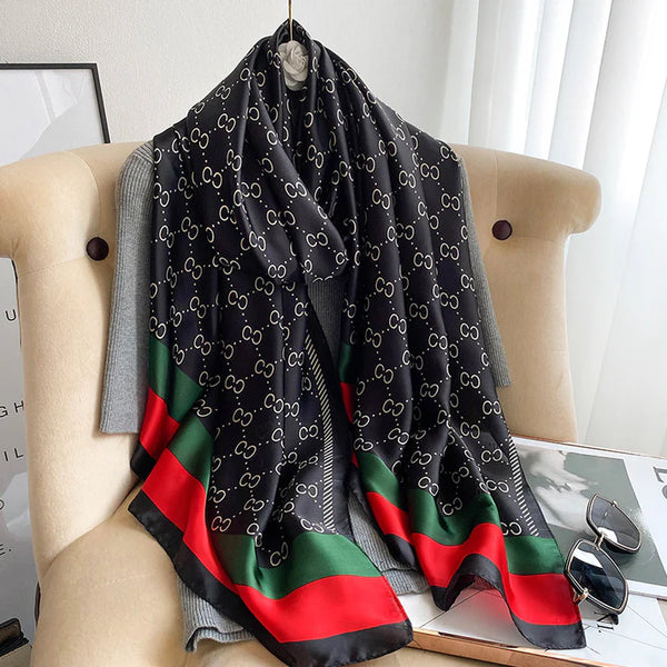Luxury Printed Large Silk Scarf - LUXURY SCARF 90 * 180 CMS