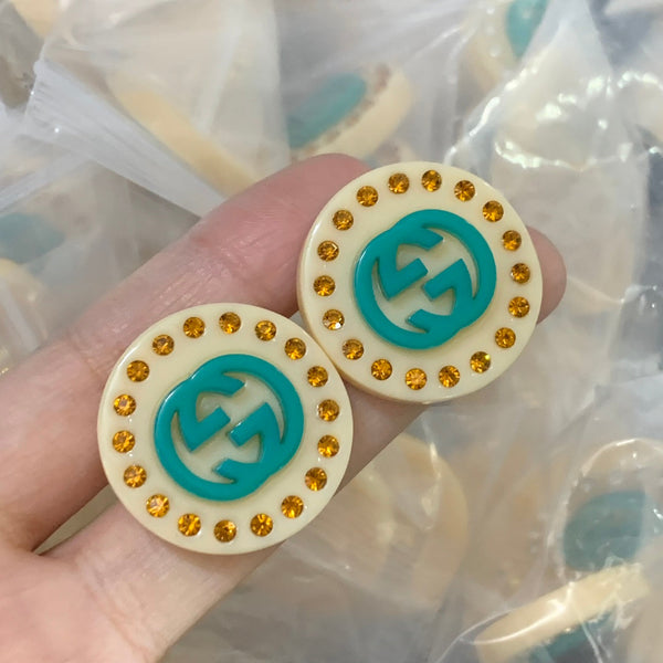 Elegant GG Letter Stud Earrings – Gold-Plated Minimal Luxe Code 1335