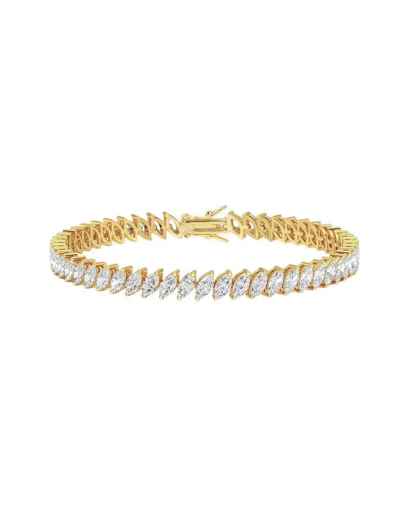 Estelle Bracelet Gold with 5A Zirconia Crystals