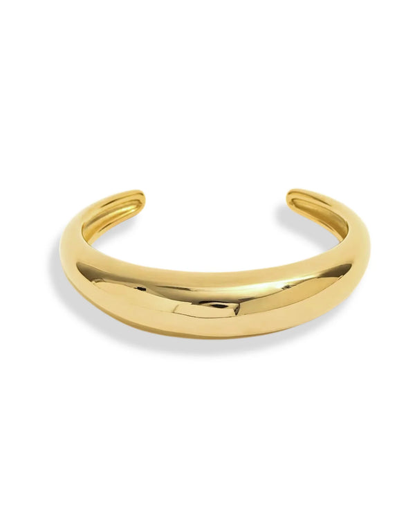 Elaya Cuff Gold Stylish 18k Plated Stainless Steel Bracelet