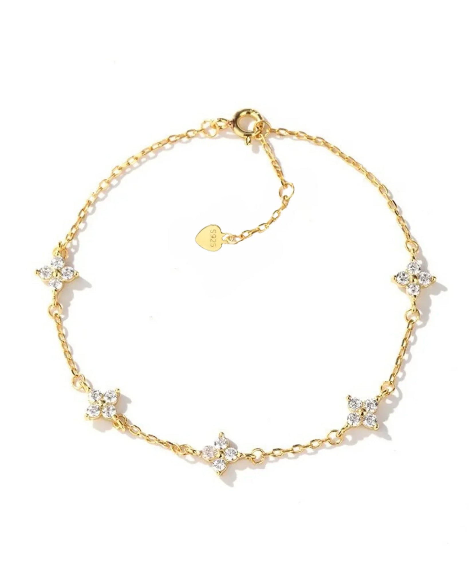 Kali Bracelet Gold with 18k Plating and Zirconia Crystals