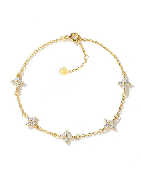 Kali Bracelet Gold with 18k Plating and Zirconia Crystals