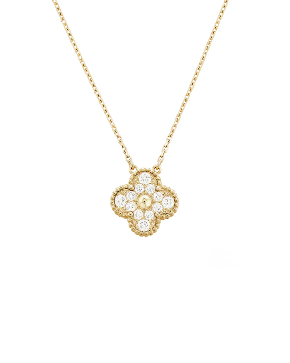 Elegant Capri Crystal Necklace in 18k Gold Plating