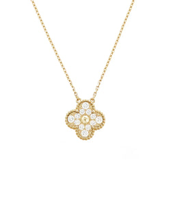 Elegant Capri Crystal Necklace in 18k Gold Plating