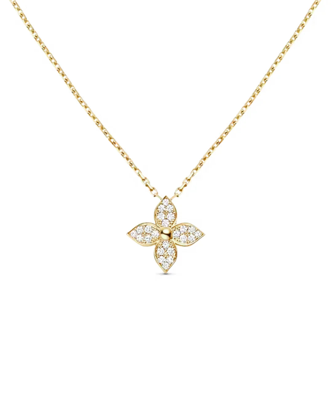Lillie Necklace Gold with 18k Plating and Zirconia Crystals