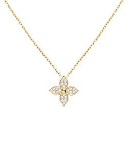 Lillie Necklace Gold with 18k Plating and Zirconia Crystals