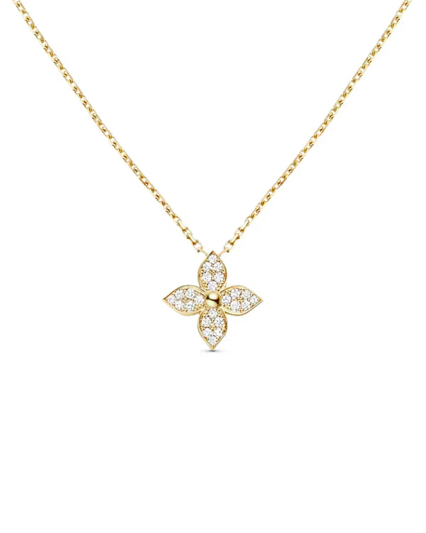 Lillie Necklace Gold with 18k Plating and Zirconia Crystals