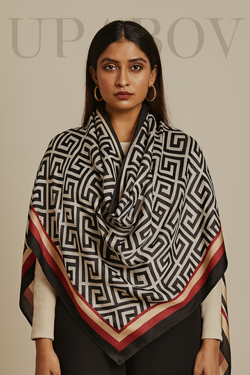 Luxury Printed Large Silk Scarf - LUXURY SCARF 90 * 180 CMS
