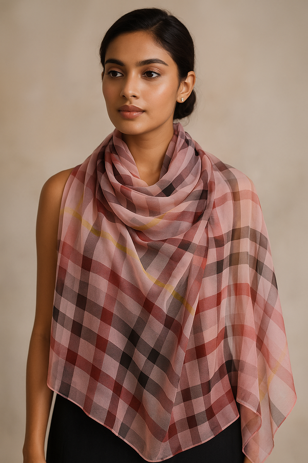 Luxury Printed Large Scarf - LUXURY SCARF 180 * 140 CMS - 585831285836_RED