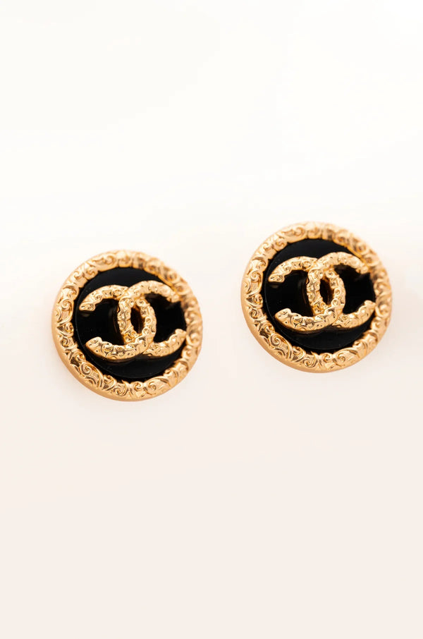 Ornate Black Studs