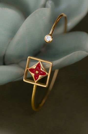 Luxe Red Petal Elvy Bracelet