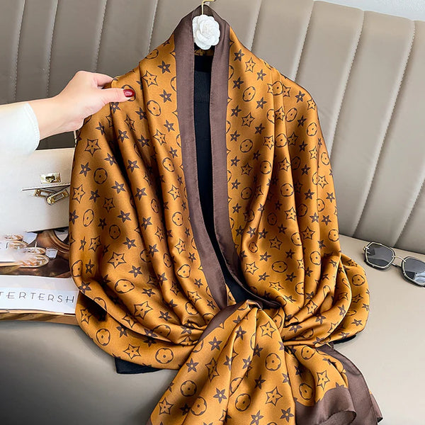 Luxury Printed Large Silk Scarf - LUXURY SCARF 90 * 180 CMS_A