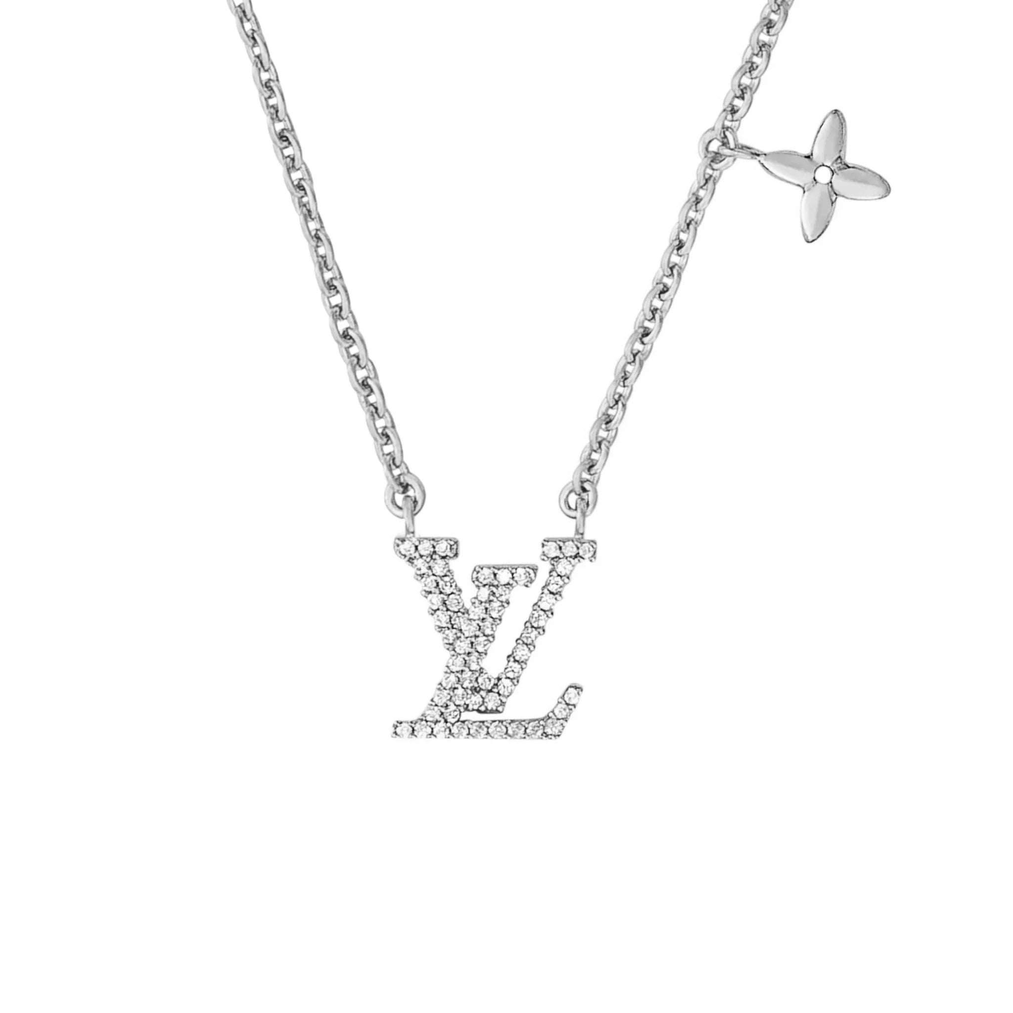 Leya Necklace Silver with Rhodium Plating and Zirconia