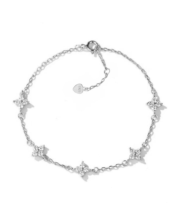 Kali Bracelet Silver with Rhodium Plating and Zirconia