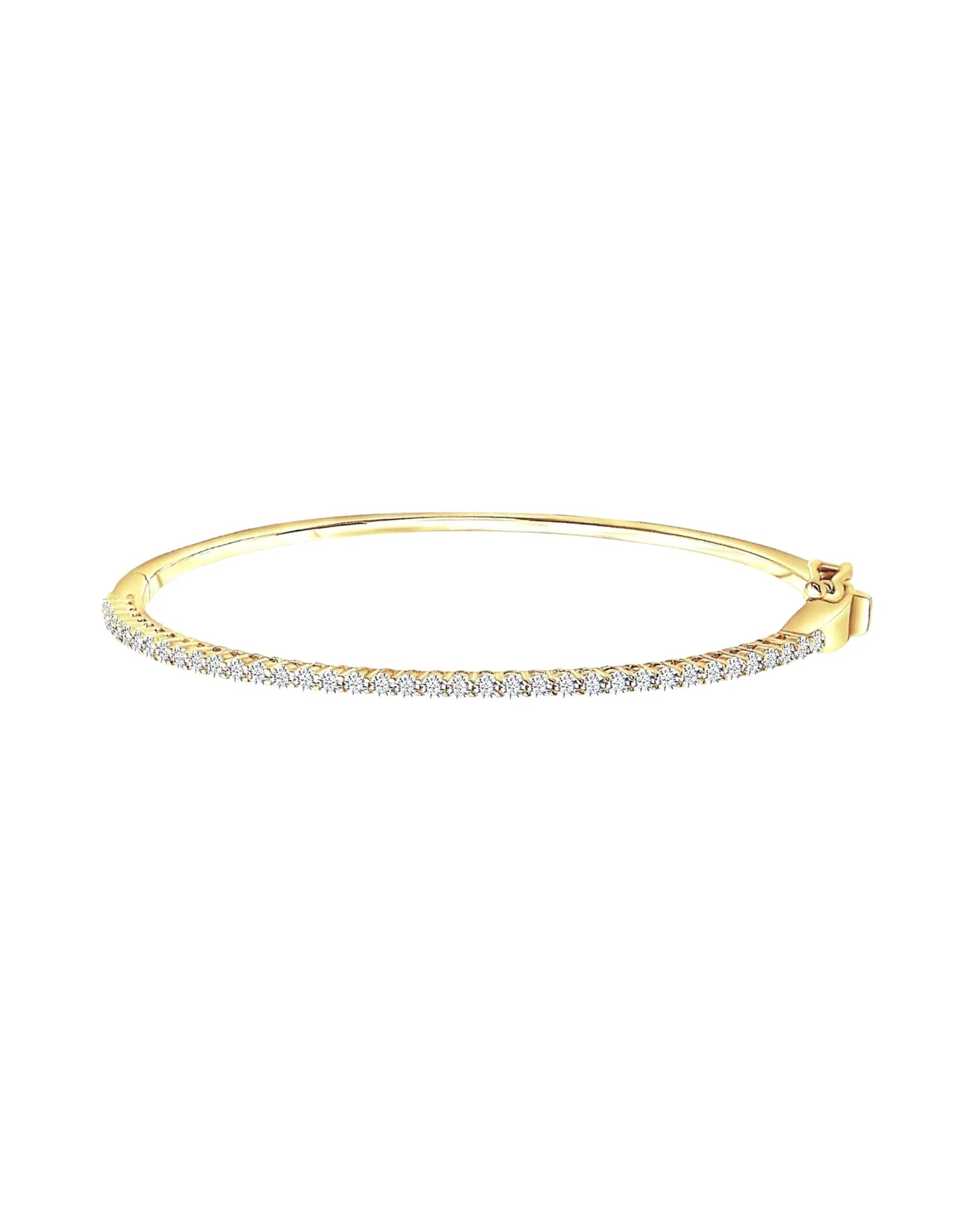 Saski Bangle Gold with 18k Plating and Zirconia Crystals