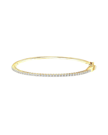 Saski Bangle Gold with 18k Plating and Zirconia Crystals