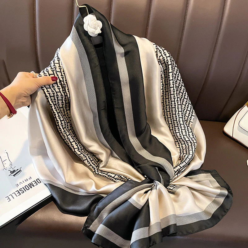 Luxury Printed Large Silk Scarf - LUXURY SCARF 80 * 180 CMS - F-364