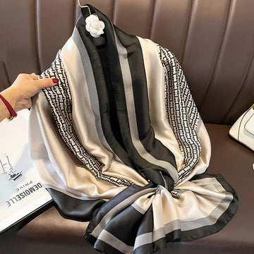 Luxury Printed Large Silk Scarf - LUXURY SCARF 80 * 180 CMS - F-364