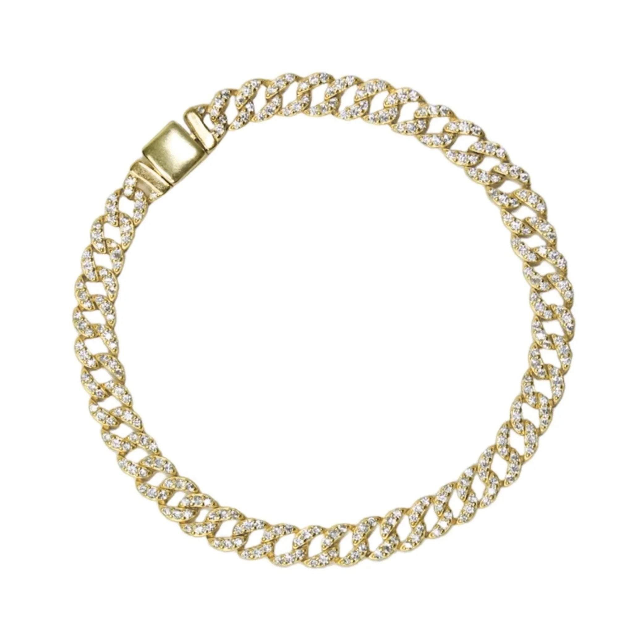 Paris Link Bracelet Gold in 18k Gold Plated Silver