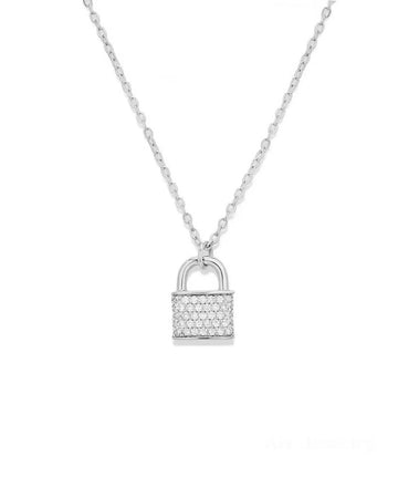 Preya Necklace Silver with Zirconia Crystals 40cm Length