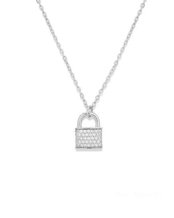 Preya Necklace Silver with Zirconia Crystals 40cm Length