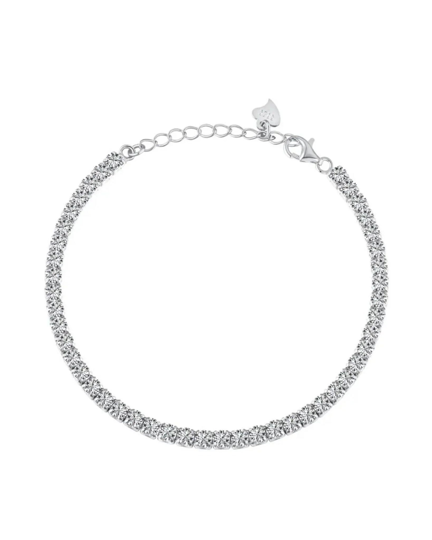 Tiffany Tennis Bracelet Silver 3MM with Zirconia Crystals