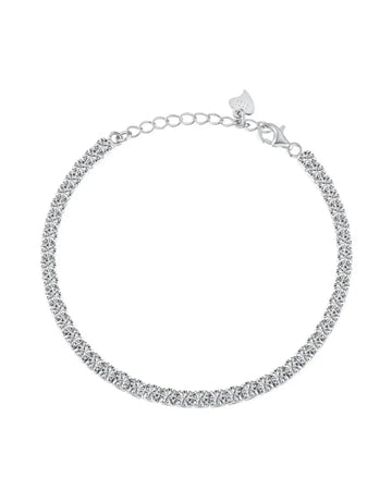 Tiffany Tennis Bracelet Silver 3MM with Zirconia Crystals