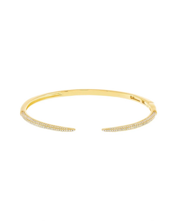 Adjustable Pixie Cuff Gold with Zirconia Crystals