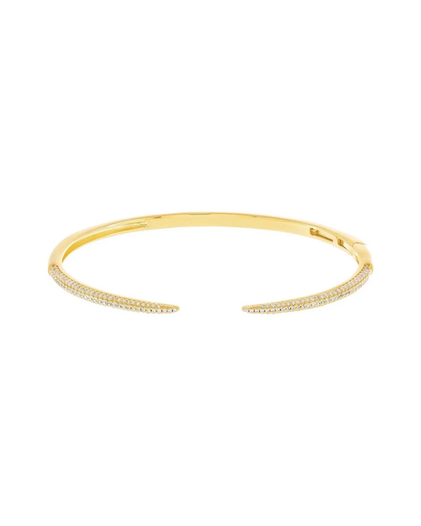 Adjustable Pixie Cuff Gold with Zirconia Crystals