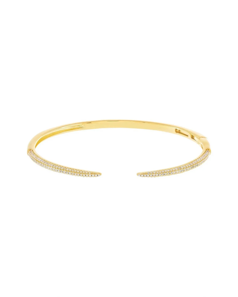 Adjustable Pixie Cuff Gold with Zirconia Crystals