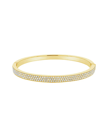 Lolita Bangle Gold with 18k Plating and Zirconia Crystals