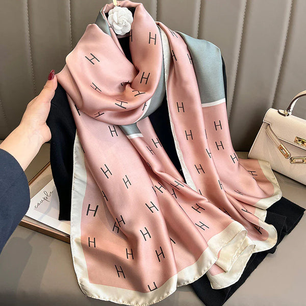 Luxury Printed Large Silk Scarf - LUXURY SCARF 90 * 180 CMS_A