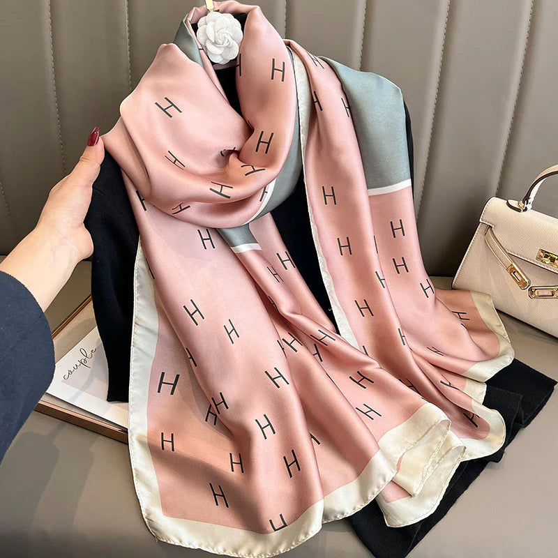 Luxury Printed Large Silk Scarf - LUXURY SCARF 90 * 180 CMS_A