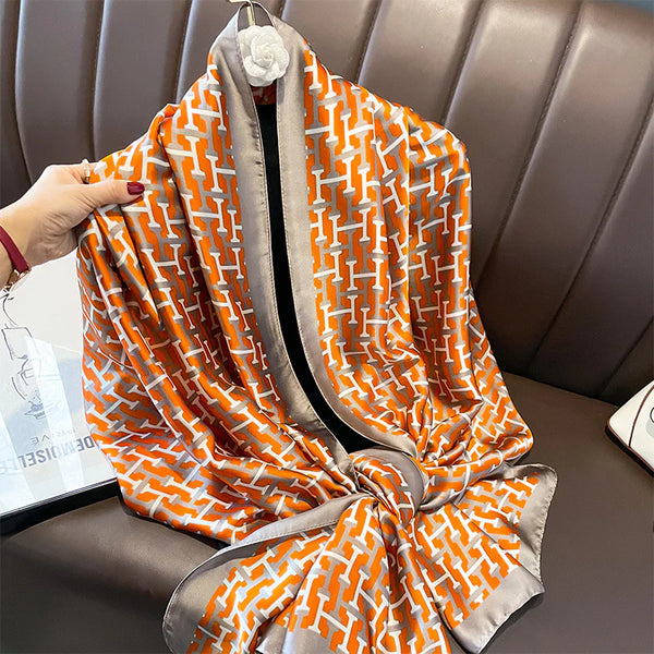Luxury Printed Large Silk Scarf - LUXURY SCARF 80 * 180 CMS