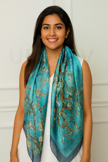 Luxury Printed Large Silk Scarf - LUXURY SCARF 90 * 180 CMS_A