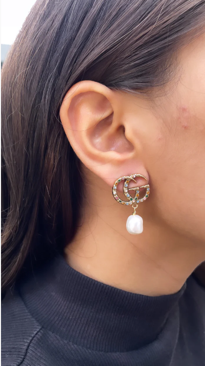 GG PEARL DROP EARRINGS