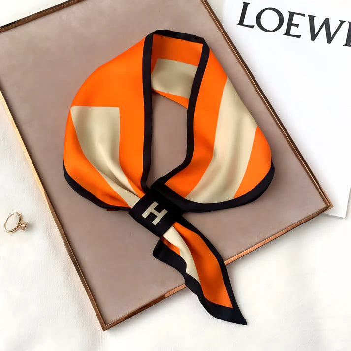 Luxury Printed Loop Scarf - LOOP SCARF 15 * 70 CMS - XED_26_BLA