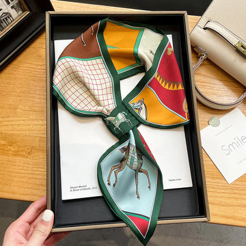 Luxury Printed Loop Scarf - LOOP SCARF 15 * 70 CMS - XED-91_ORA