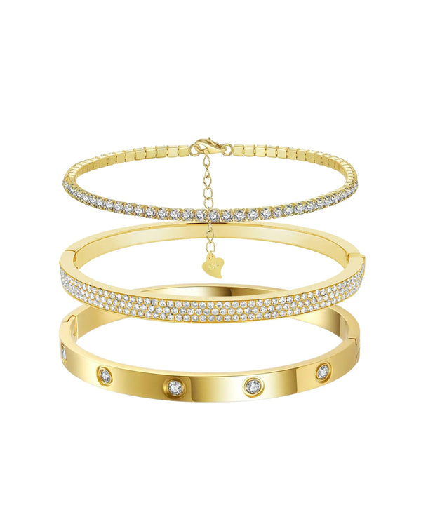 Ariana, Lolita, Taya Set Gold – Elegant Bracelet & Bangles Set