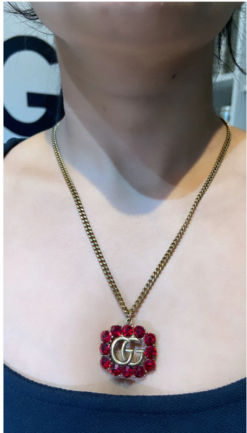 GG RED STONE PENDANT