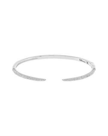 Pixie Cuff Silver Adjustable Bracelet with Zirconia Crystals