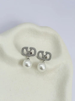 Valantina Silver Pearl Earrings