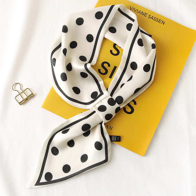 Luxury Printed Loop Scarf - LOOP SCARF 15 * 70 CMS - XED-1_WHI